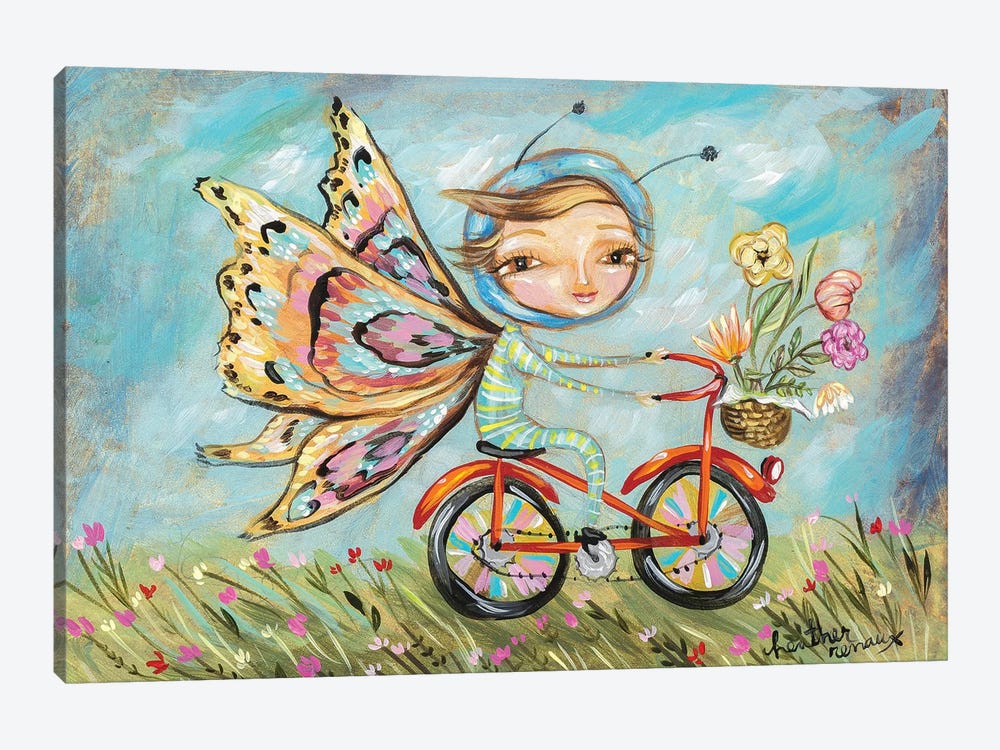 Butterfly Girl by Heather Renaux 1-piece Canvas Art Print