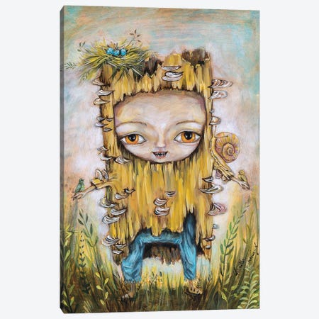 Log Baby Canvas Print #RNX118} by Heather Renaux Canvas Art