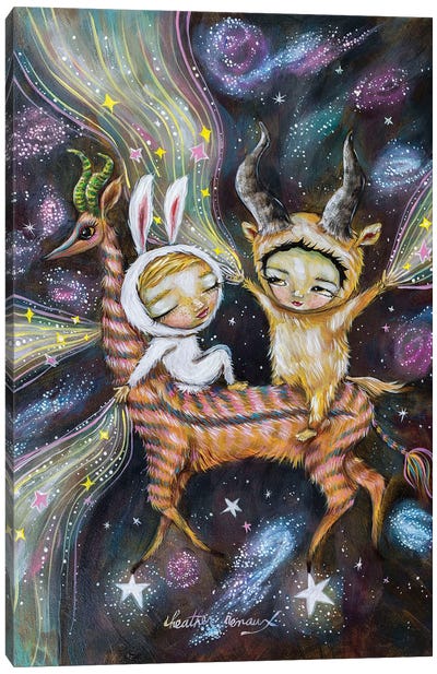 Making Stars Canvas Art Print - Kids Fantasy Art