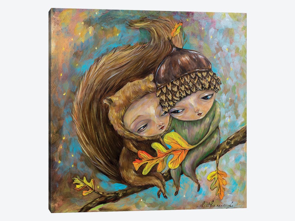 Squirrel Girl Nut Boy by Heather Renaux 1-piece Canvas Wall Art
