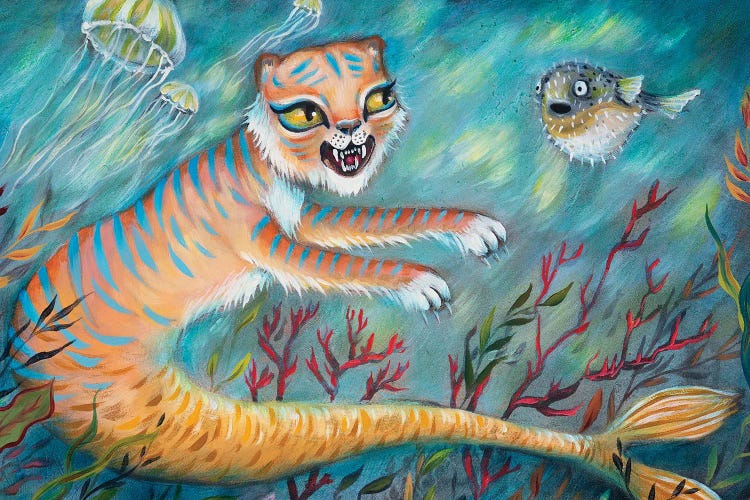 Mertiger And Puffy by Heather Renaux wall art