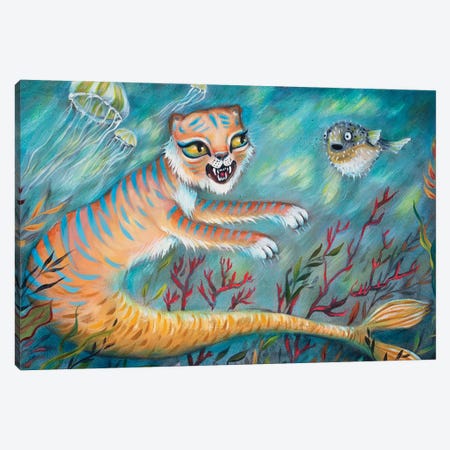 Mertiger And Puffy Canvas Print #RNX136} by Heather Renaux Canvas Print