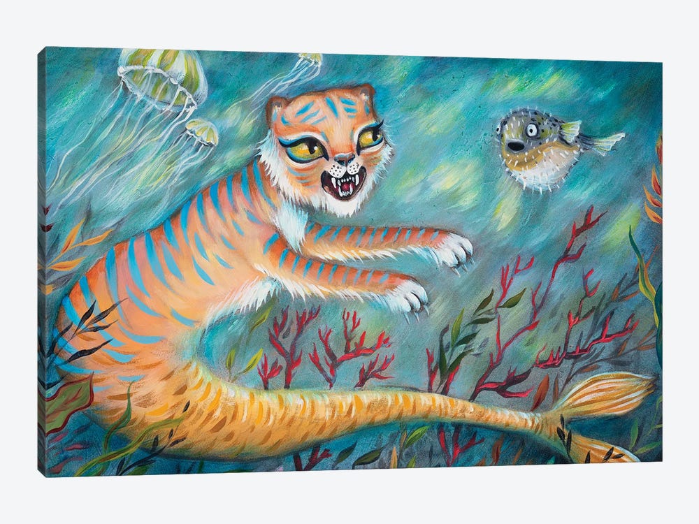 Mertiger And Puffy by Heather Renaux 1-piece Art Print