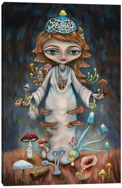 Mushroom Saint Canvas Art Print - Mushroom Art