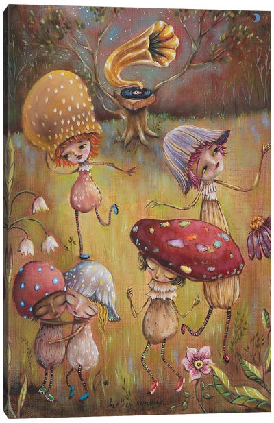 Shroom Party Canvas Art Print - Heather Renaux