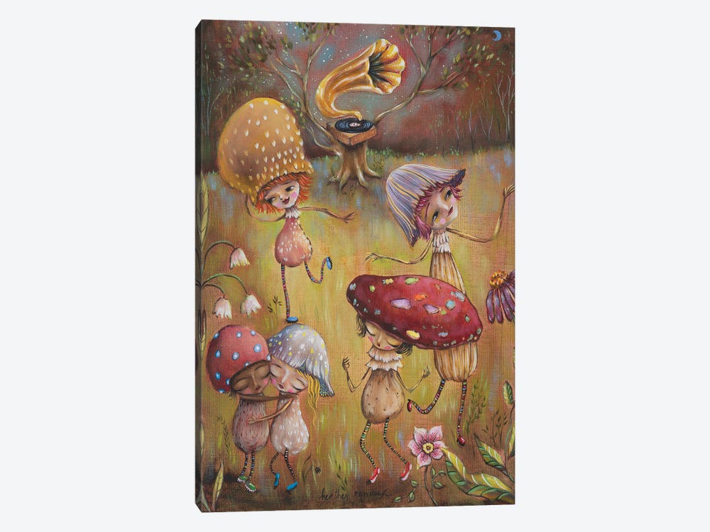 Shroom Party by Heather Renaux 1-piece Canvas Wall Art