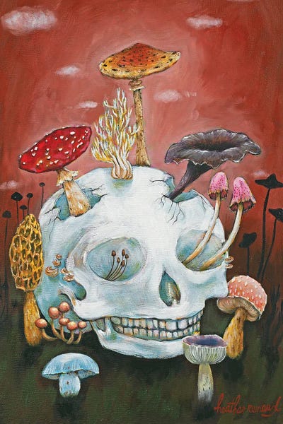 Mushrooms: Mushroom Skull by Heather Renaux