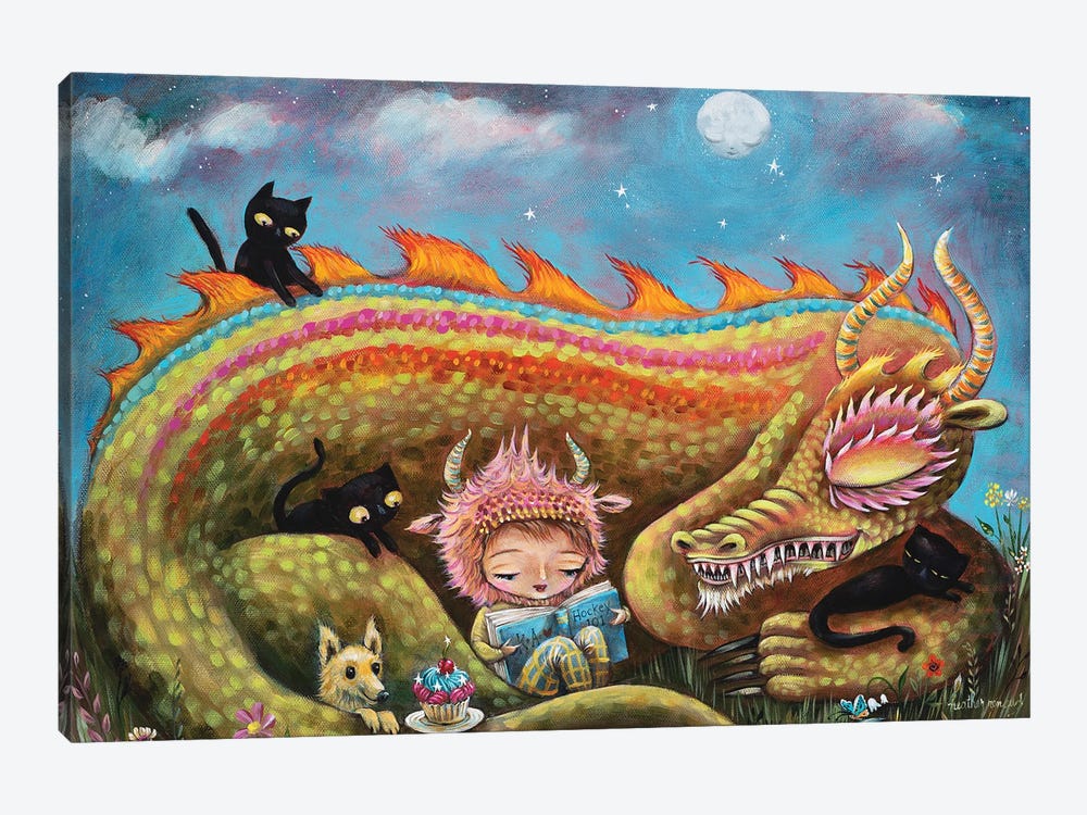 Big Friendly Dragon by Heather Renaux 1-piece Art Print