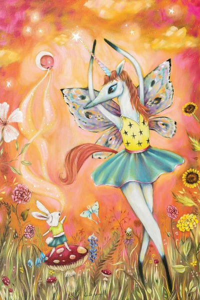 Fine Art Print: Unicorn Ballerina And Bun Bun by Heather Renaux