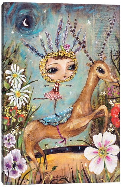 Circus Reindeer Canvas Art Print - Heather Renaux