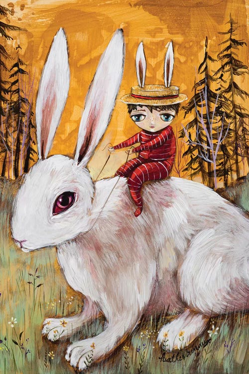 A Boy And His Bunny by Heather Renaux wall art