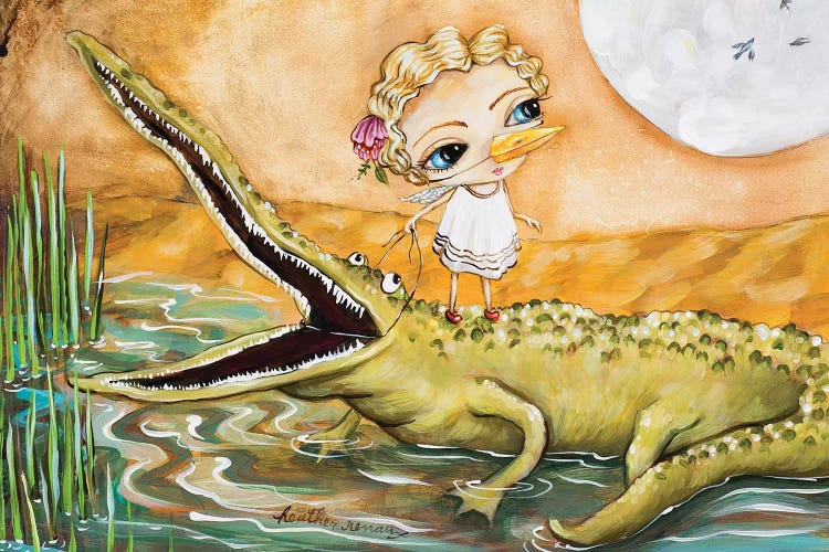 A Girl And Her Gator by Heather Renaux wall art