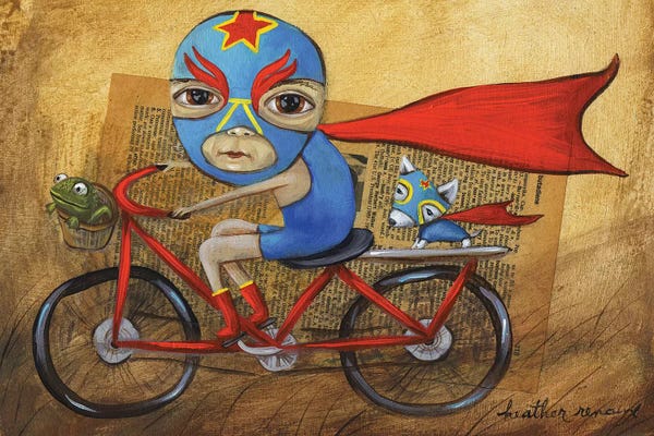 Kids Transportation Art: Luchador by Heather Renaux