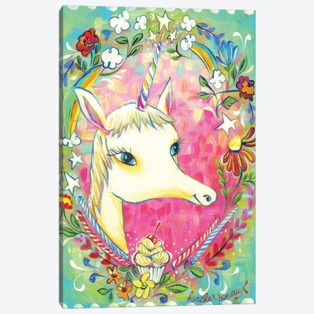 Magical Unicorn Canvas Print #RNX41} by Heather Renaux Canvas Artwork
