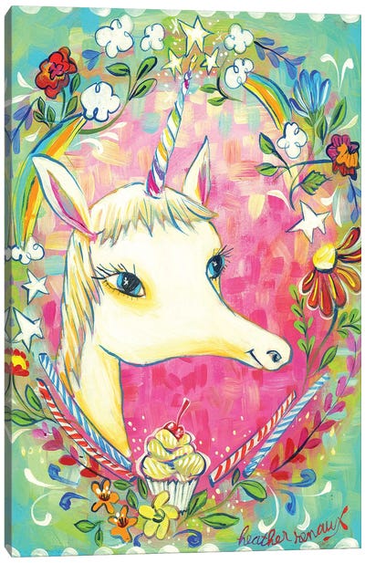 Magical Unicorn Canvas Art Print - Heather Renaux