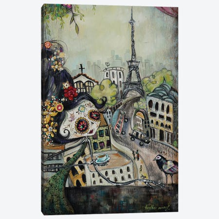 Paris Awaits Canvas Print #RNX53} by Heather Renaux Art Print