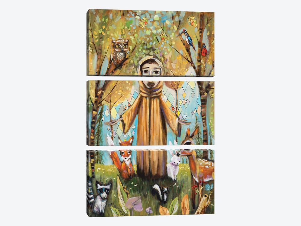 Saint Francis Asisi by Heather Renaux 3-piece Canvas Print