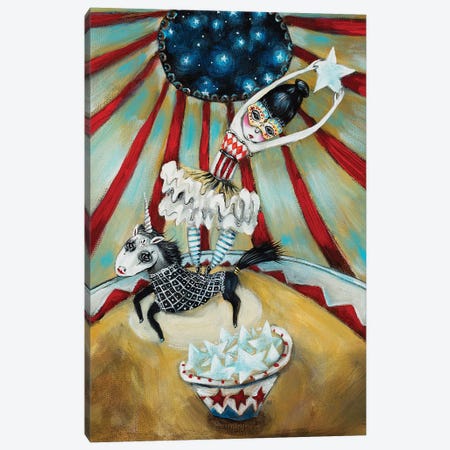 Star Catcher And The Unicorn Canvas Print #RNX72} by Heather Renaux Art Print