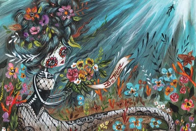 Be Mine Mermaid by Heather Renaux canvas print