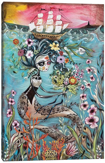 The Light Beckons Canvas Art Print - Mermaid Art