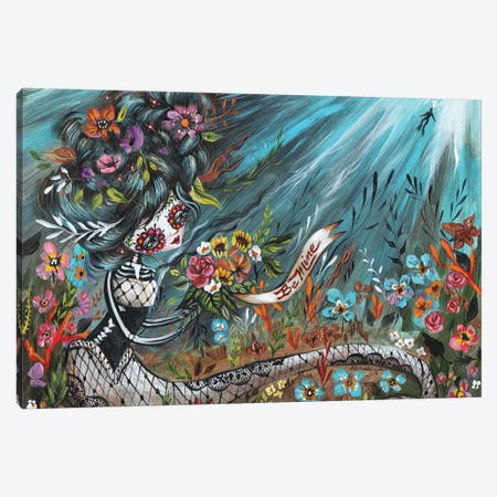 Be Mine Mermaid Canvas Print #RNX8} by Heather Renaux Canvas Wall Art