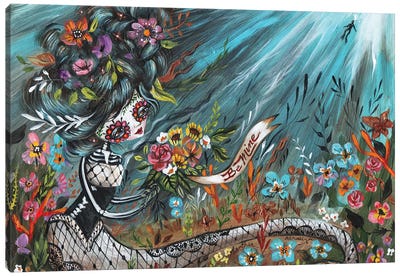 Be Mine Mermaid Canvas Art Print - Heather Renaux