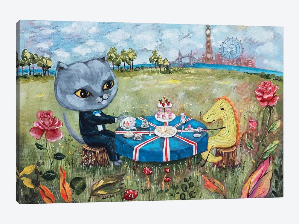 UK Tea Party by Heather Renaux 1-piece Canvas Art Print