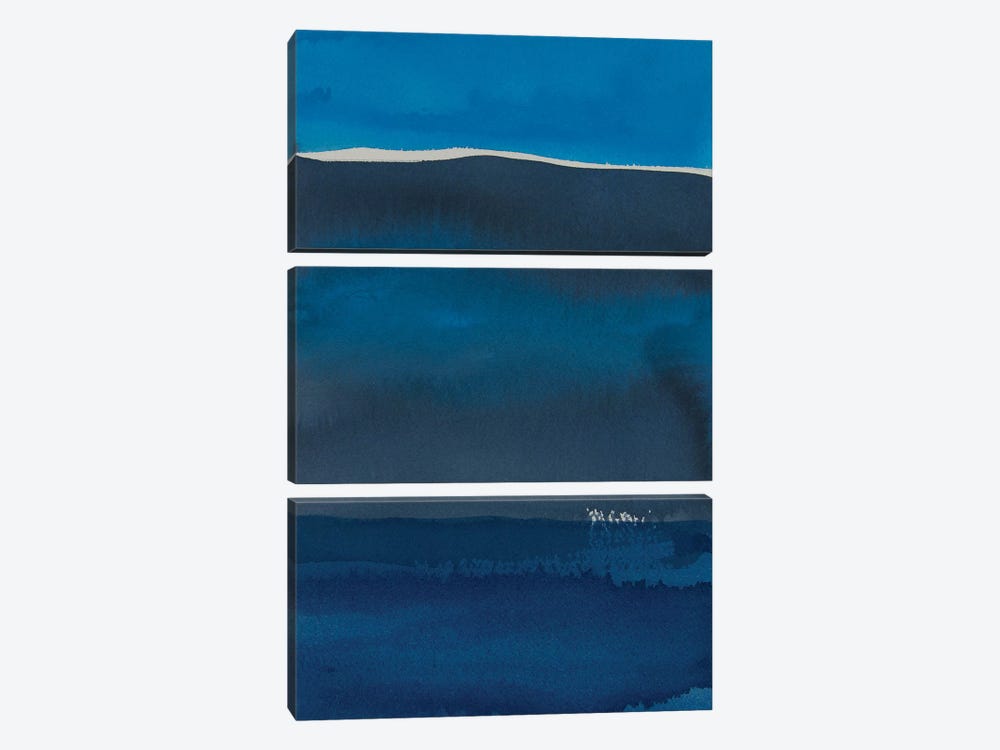 Sapphire Horizon II by Rob Delamater 3-piece Canvas Wall Art
