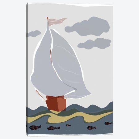 Oceans Ahoy III Canvas Print #ROB107} by Rob Delamater Art Print