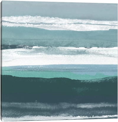 Teal Sea II Canvas Art Print - Pantone Trending  Fall Colors 2018