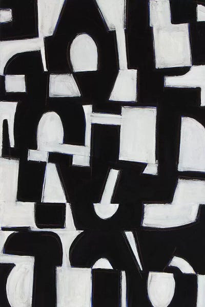 Black & White Abstract Art: Native Gold II by Rob Delamater