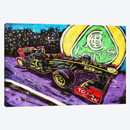 Lotus Race Car with Signature Canvas Print #ROC34a} by Rock Demarco Canvas Art Print