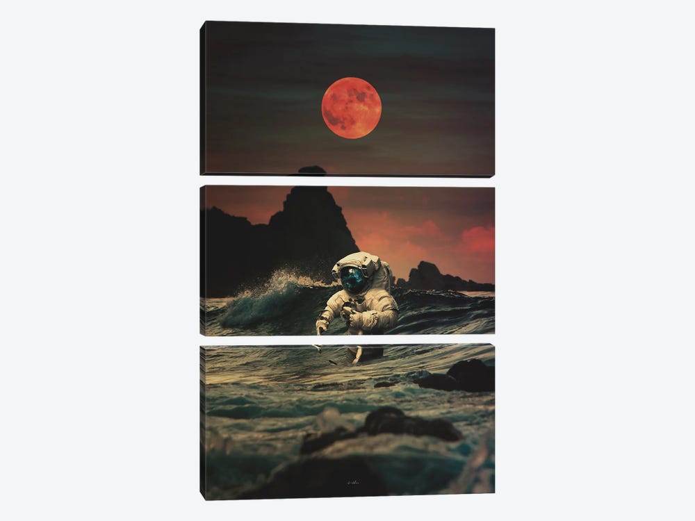 Dance With The Waves by Rob Hakemo 3-piece Canvas Art Print