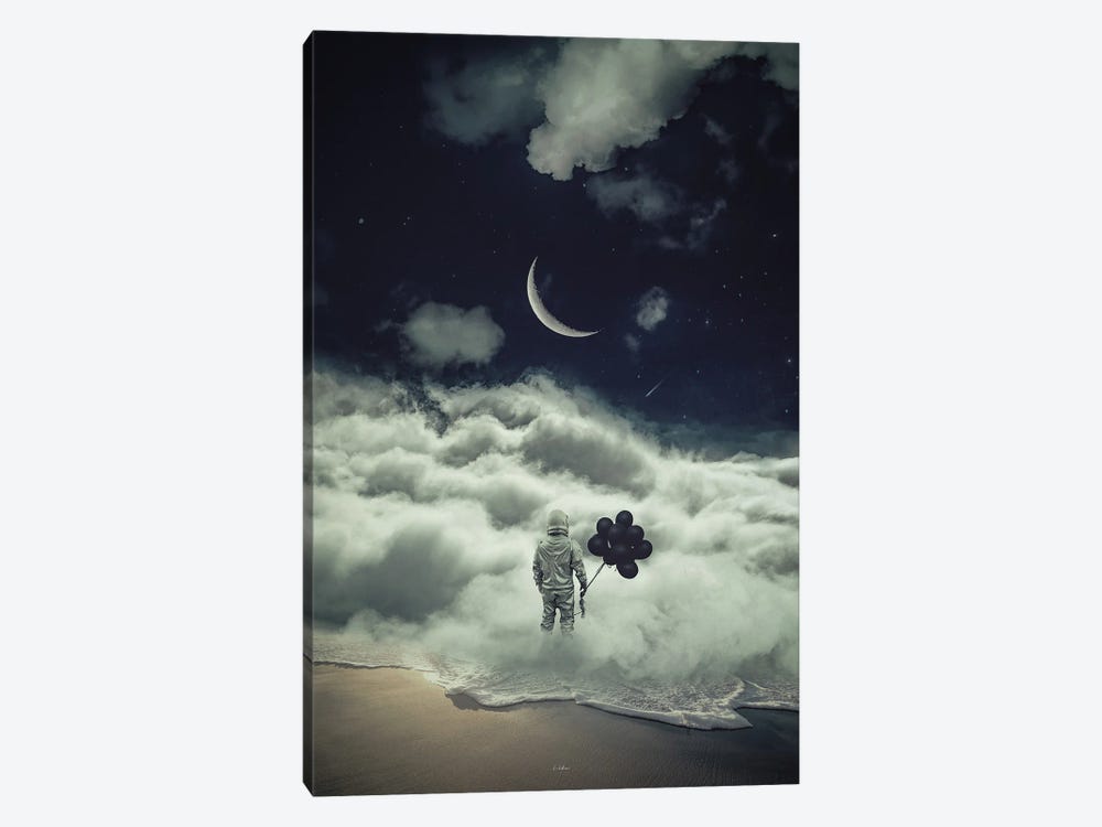 Shoot For The Moon. Even If You Miss It You Will Land Among The Stars by Rob Hakemo 1-piece Canvas Wall Art