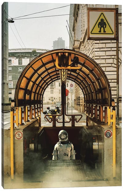 Astro subway Canvas Art Print - Composite Photography