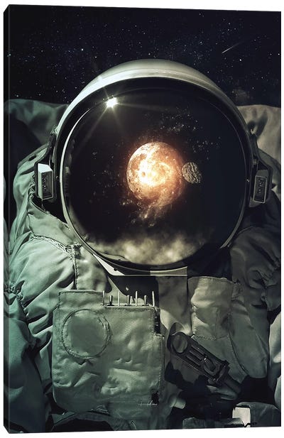 The Story Behind Canvas Art Print - Space Fiction Art
