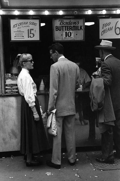 Ruth Orkin: Charles James Story Ice Cream Sodas (NYC, 1949) by Ruth Orkin