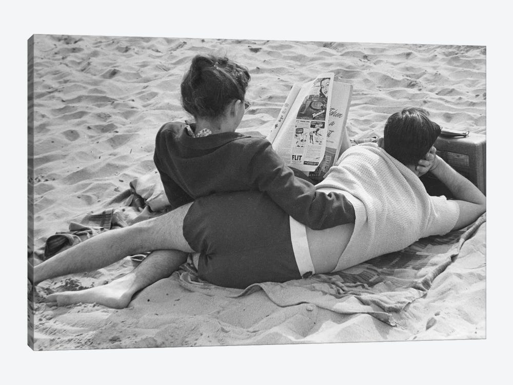 Couple On Beach (NYC, 1947) by Ruth Orkin 1-piece Art Print
