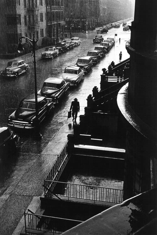 Man In Rain (NYC, 1952) by Ruth Orkin wall art