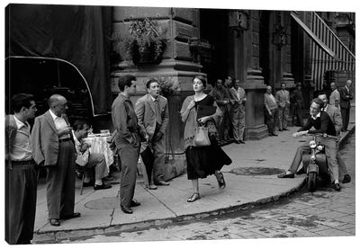 American Girl In Italy (Florence, 1951) Canvas Art Print - Women's Empowerment Art