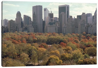 Red Autumn (Central Park NYC, 1979) Canvas Art Print - Ruth Orkin