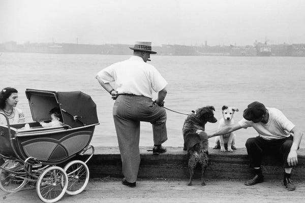 Historical Fashion: Sunday Afternoon (Gansevoort Pier NYC, 1948) by Ruth Orkin