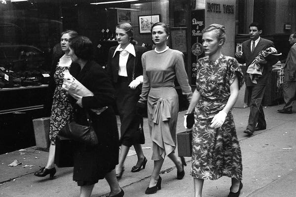 Advocacy Art: Women On Street (NYC, 1949) by Ruth Orkin