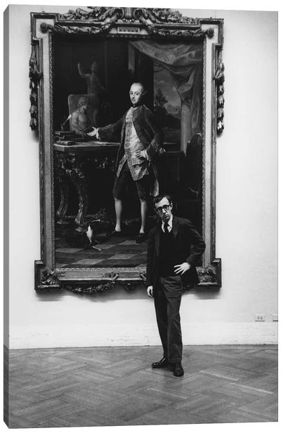 Woody Allen At The Met (NYC, 1963) Canvas Art Print - Ruth Orkin