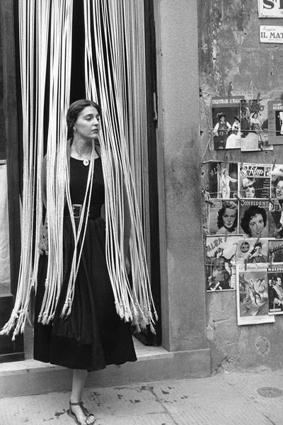 Fashion Photography: American Girl Series Jinx In Beads (Florence, Italy 1951) by Ruth Orkin