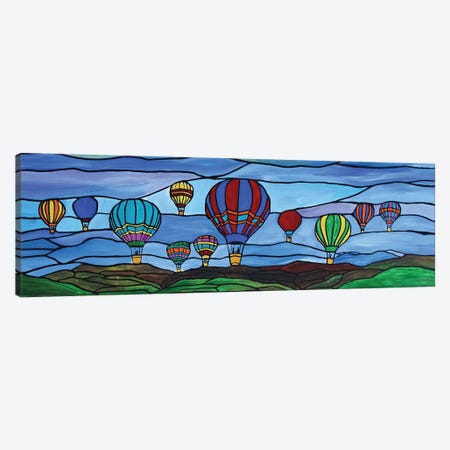 Hot Air Balloon Race Canvas Print #ROL105} by Rachel Olynuk Canvas Artwork