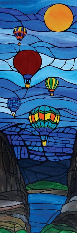 Hot Air Balloons Heading Home by Rachel Olynuk wall art