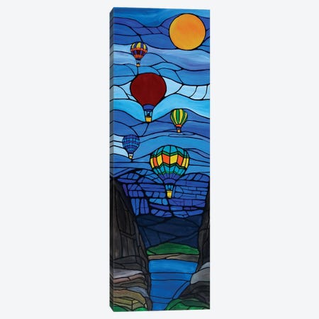 Hot Air Balloons Heading Home Canvas Print #ROL106} by Rachel Olynuk Canvas Wall Art