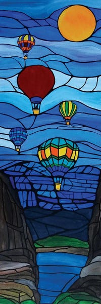 Mosaic Landscapes: Hot Air Balloons Heading Home by Rachel Olynuk