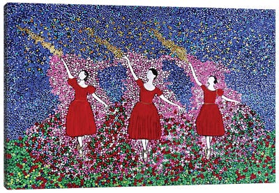 Three Dancers Canvas Art Print - Rachel Olynuk